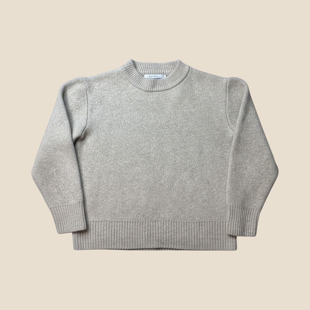 Harper Lane Sweater Womens S HLQX57804 Oatmeal Beige Wool Cashmere EXCELLENT